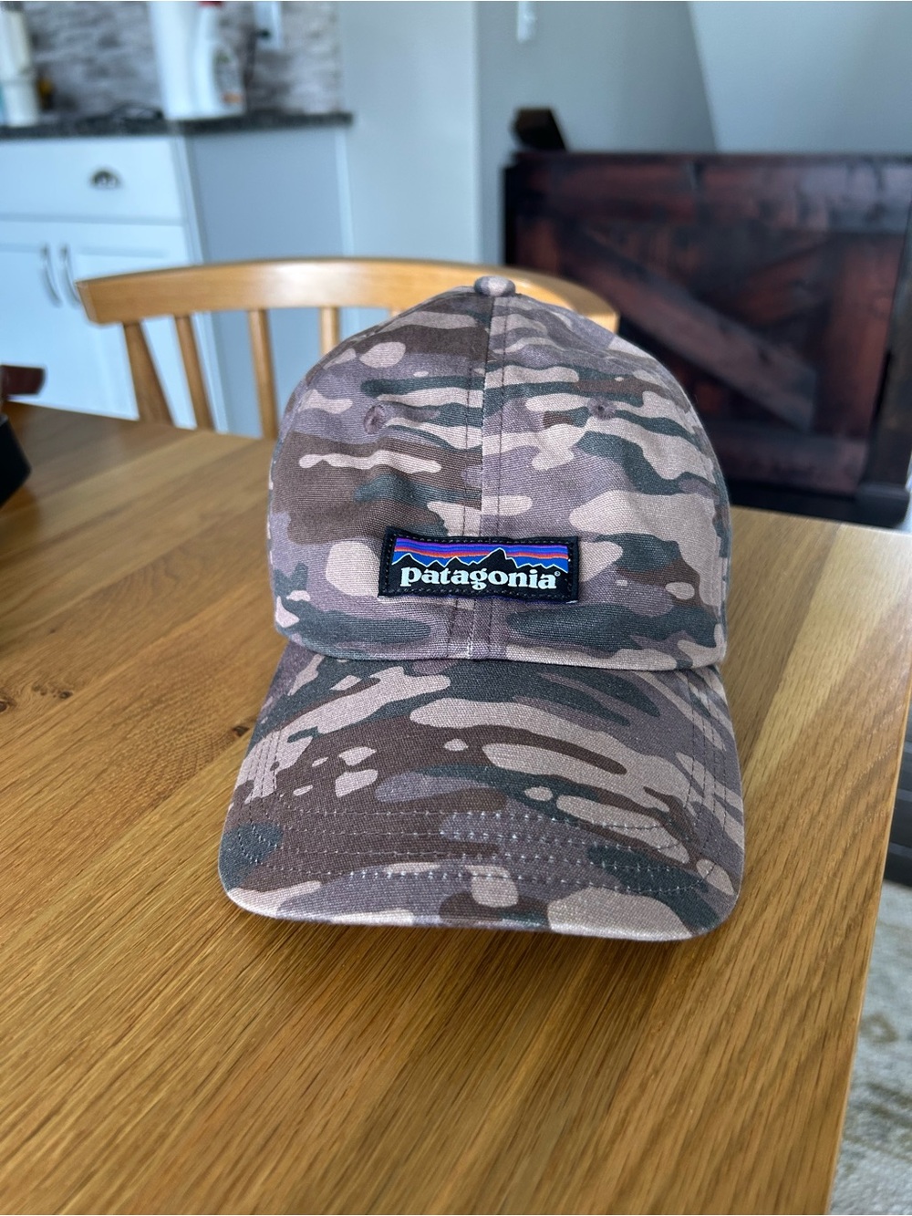 Patagonia Womens Camo Hat- Brown & Olive, tan